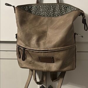 CARGO Stylish Tan Backpack for Women | Faux Leather | Multi-Pocket